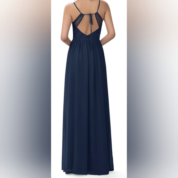 NWT Azazie Emma bridesmaids dress dark navy size A6 - Picture 2 of 8